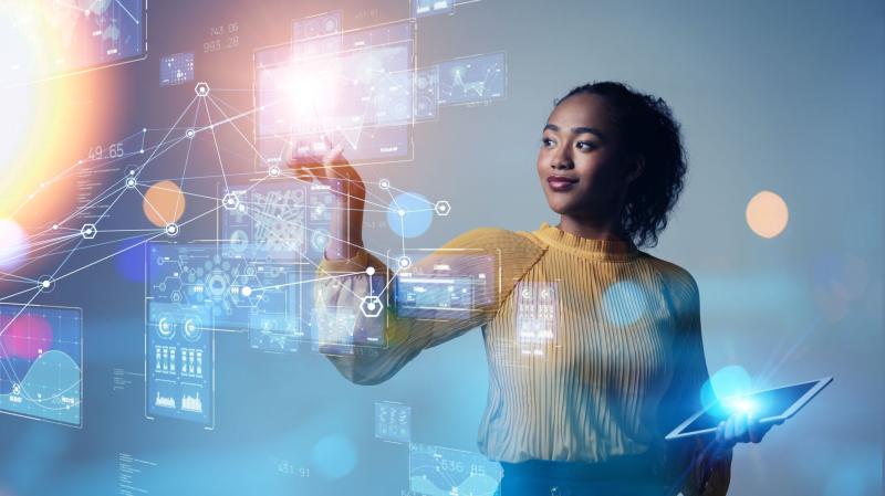 Shutterstock_Future Trends 2022_lady with pointing hand
